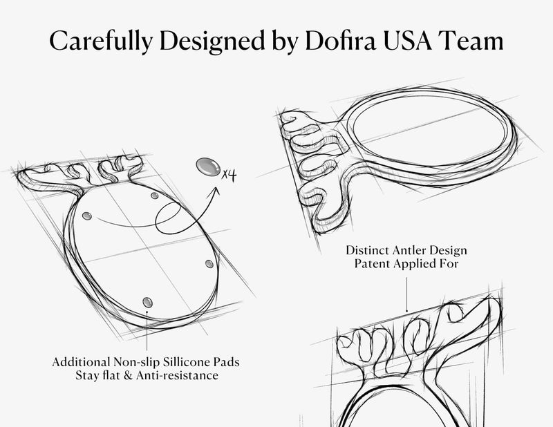 Dofira Acacia Antler Christmas Serving Platter, 12" x 15" Round Wooden Food Dish, Serving Dishes Charcuterie Board Tray for Cheese Fruit Bread, Christmas Platter for Housewarming Decro Wedding - Image 5